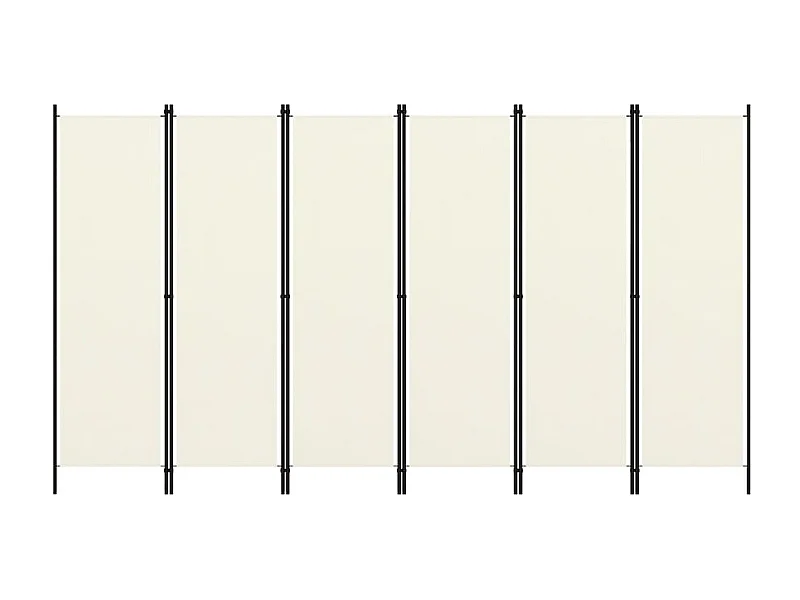 Cloison de séparation 6 panneaux Blanc crème 300x180
