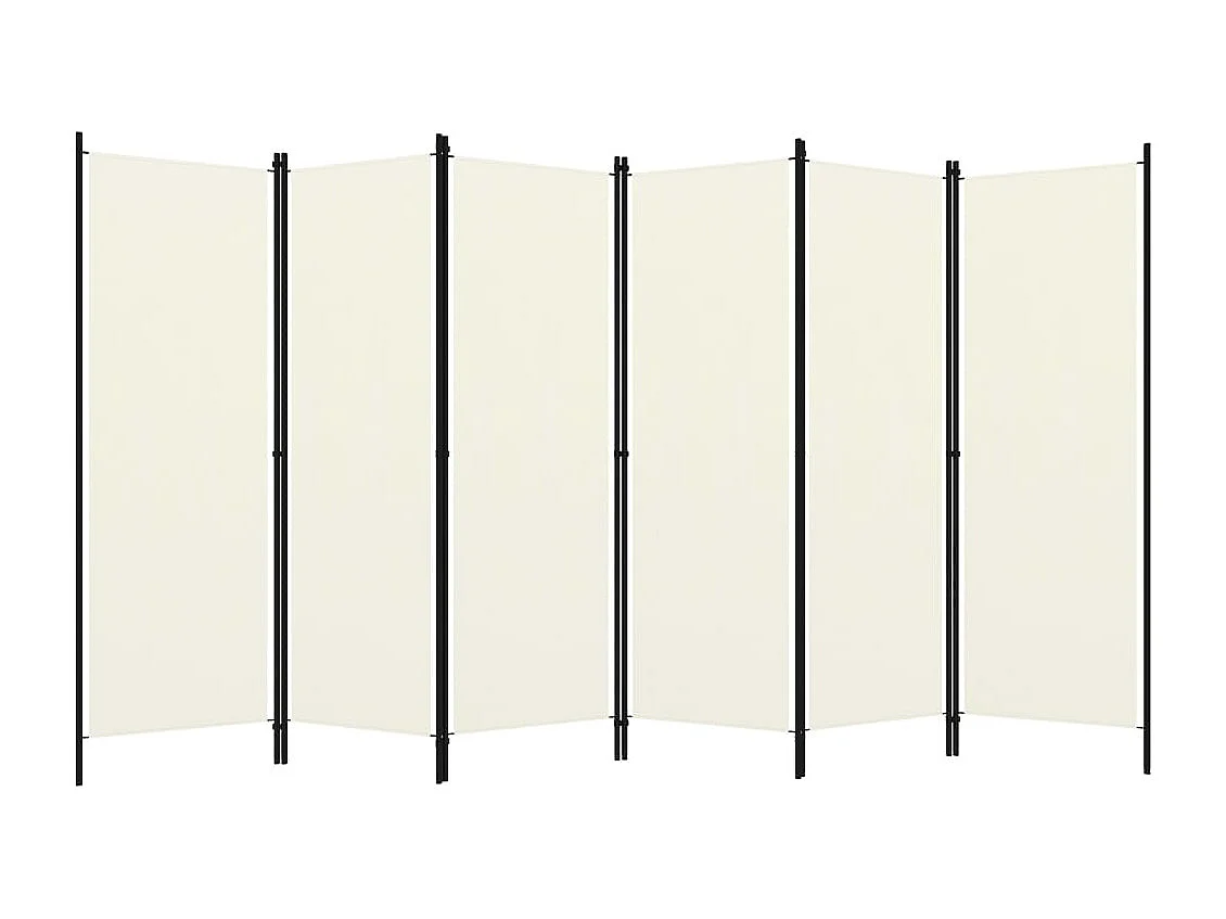 Cloison de séparation 6 panneaux Blanc crème 300x180
