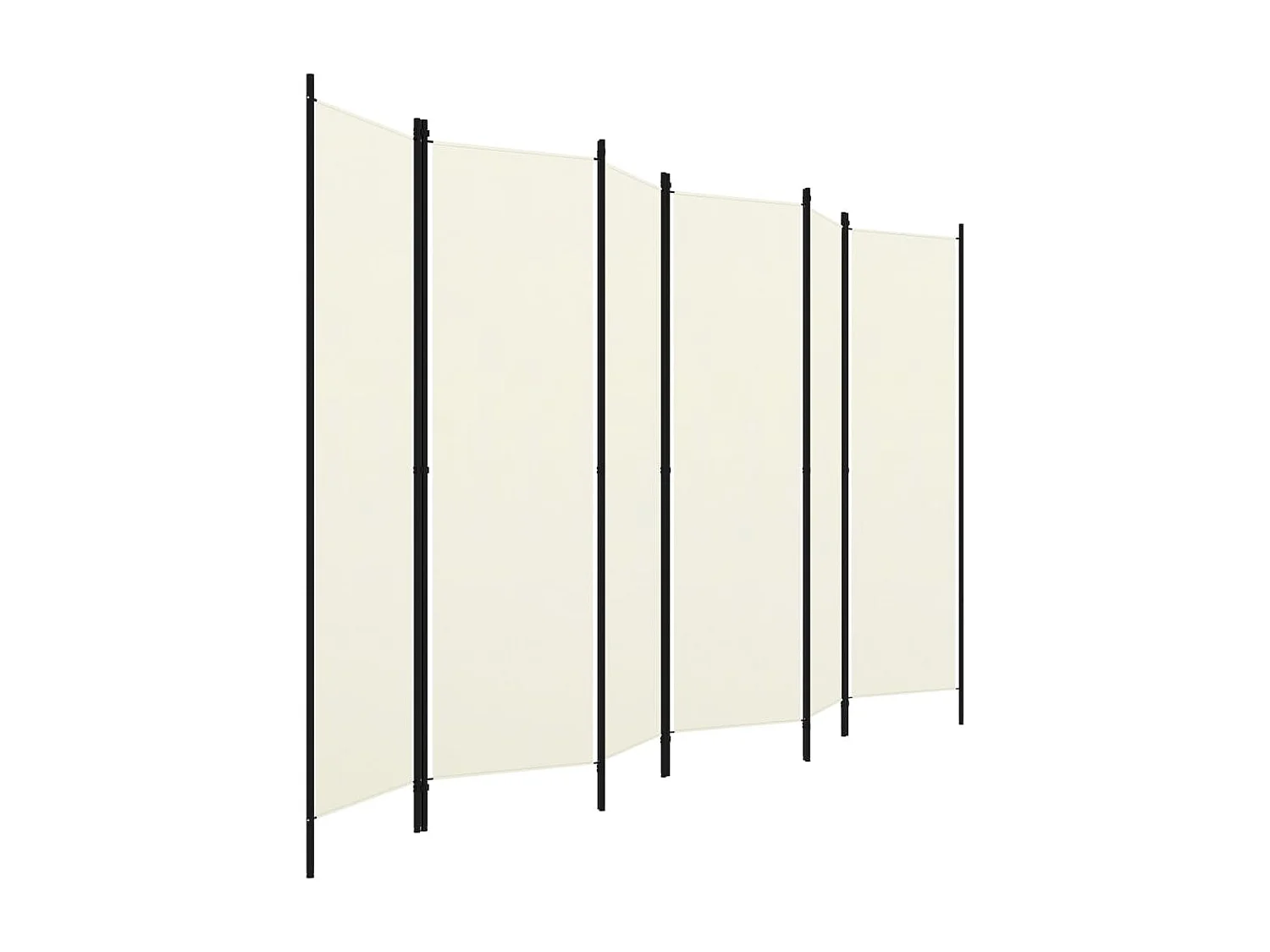 Cloison de séparation 6 panneaux Blanc crème 300x180