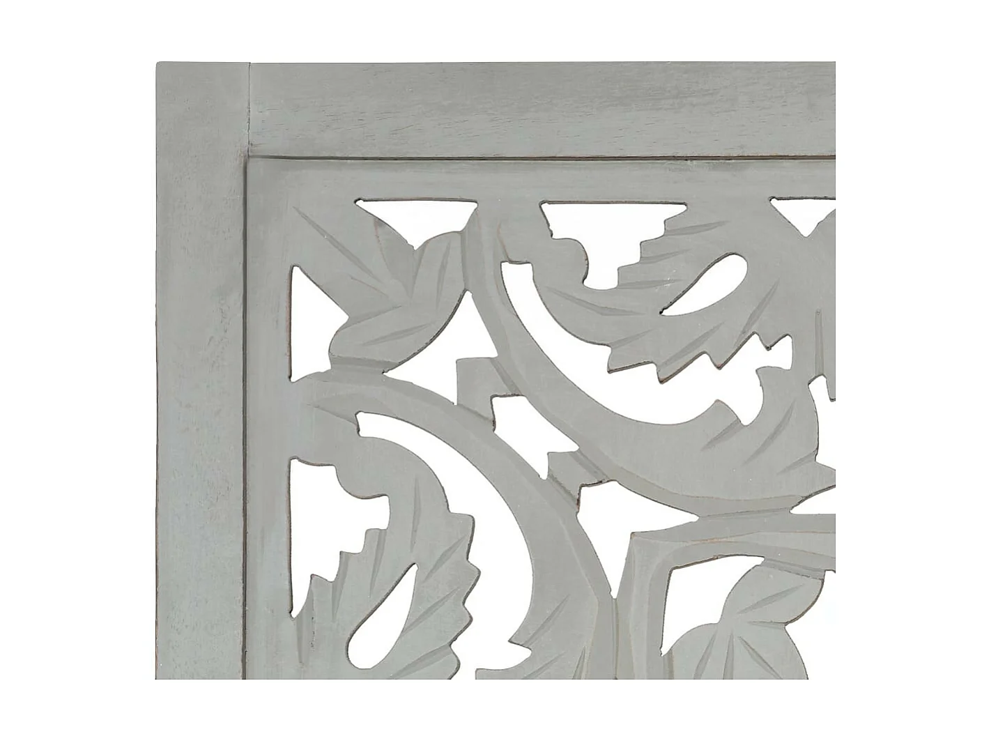 Cloison de séparation 3 panneaux Gris 120x165 Bois manguier 2