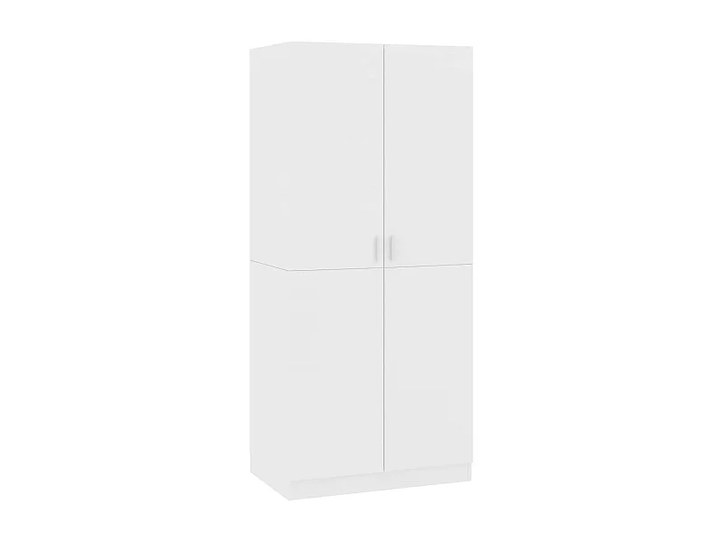 Armoire 2 portes blanc mate Pandra 80cm