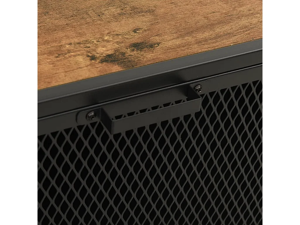 Armoire de rangement Marron rustique 72x36x82 Métal et MDF