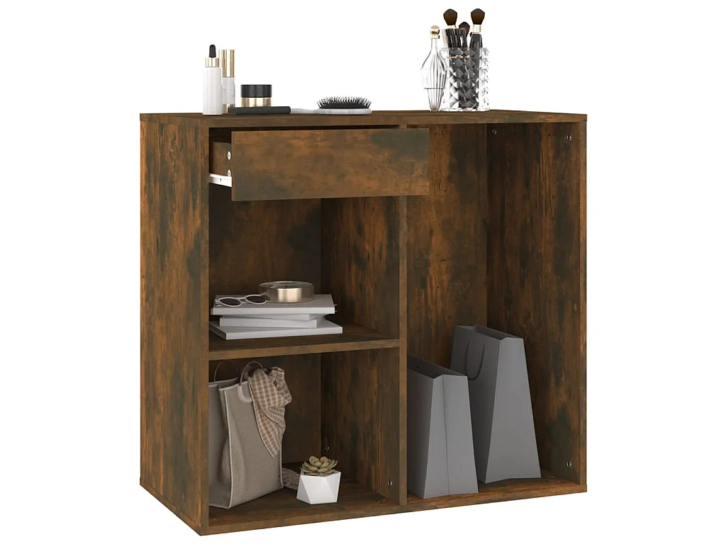 Armoire cosmétique Chêne fumé 80x40x75 Bois d'ingénierie