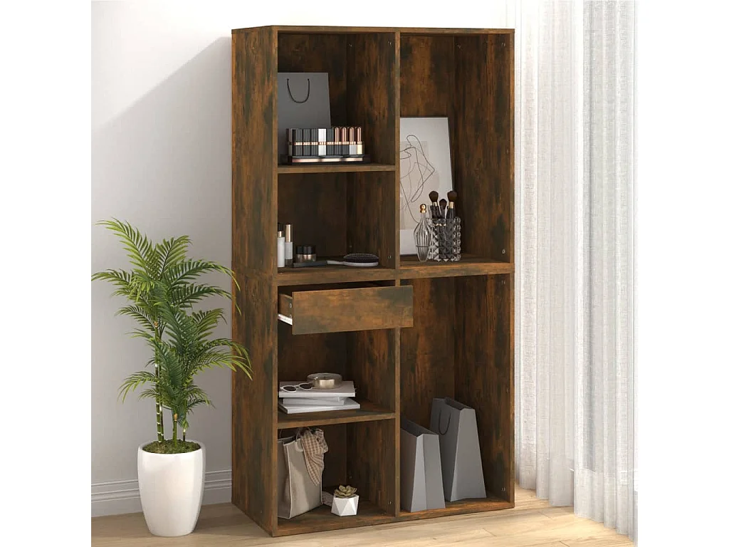 Armoire cosmétique Chêne fumé 80x40x75 Bois d'ingénierie