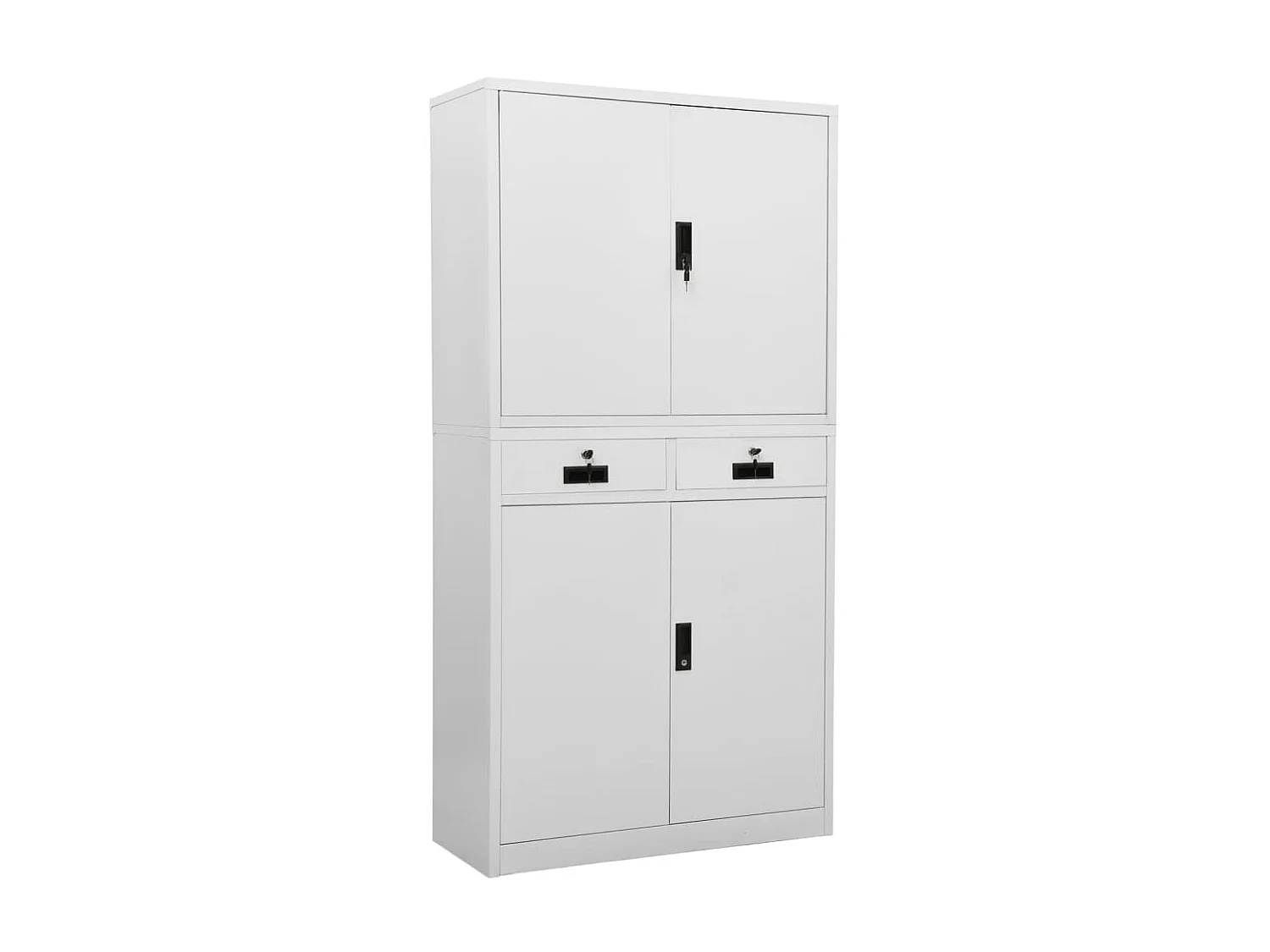 Armoire de bureau Gris clair 90x40x180 Acier