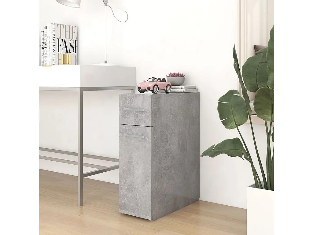Armoire d'apothicaire Gris béton 20x45,5x60