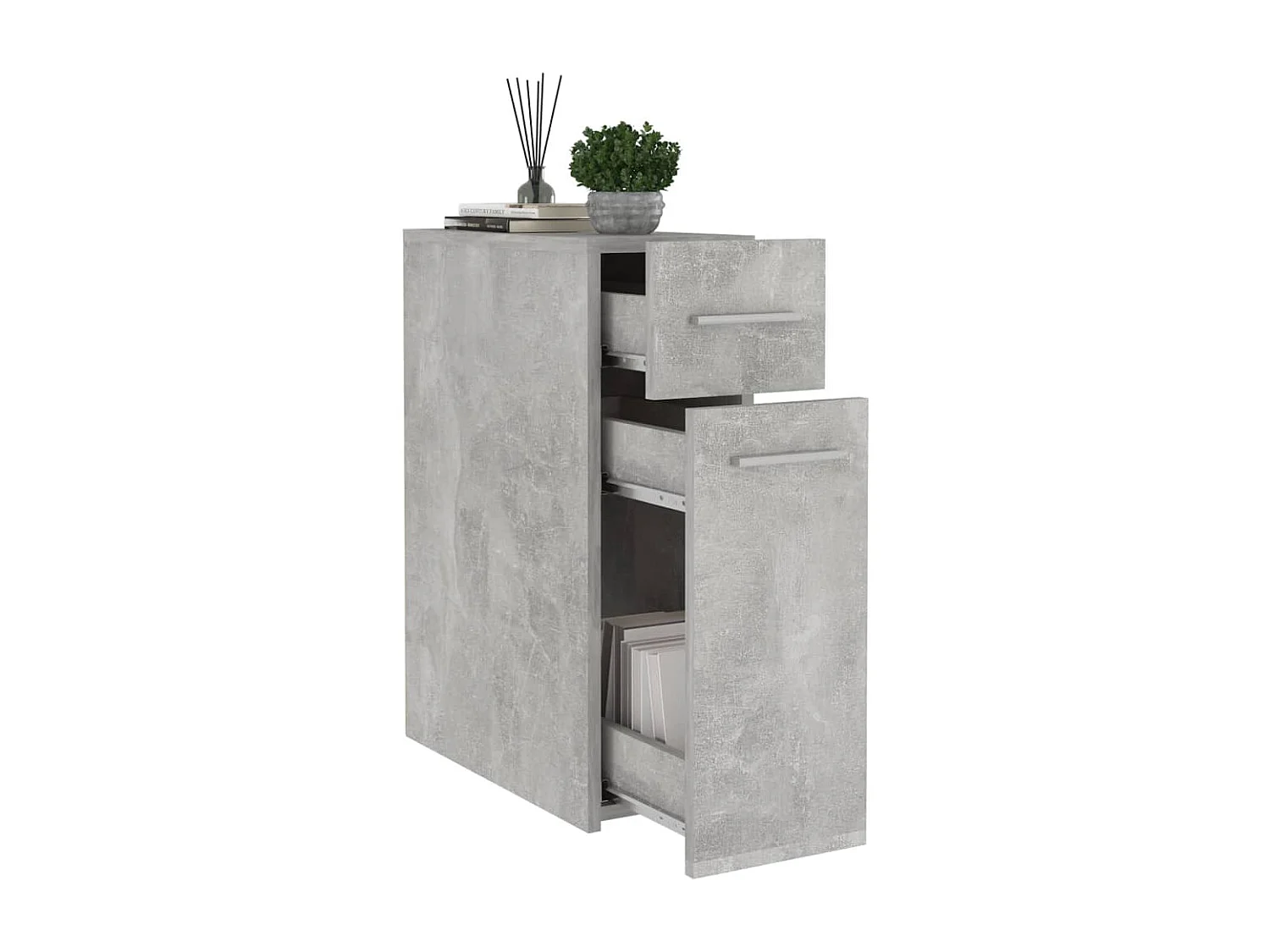 Armoire d'apothicaire Gris béton 20x45,5x60