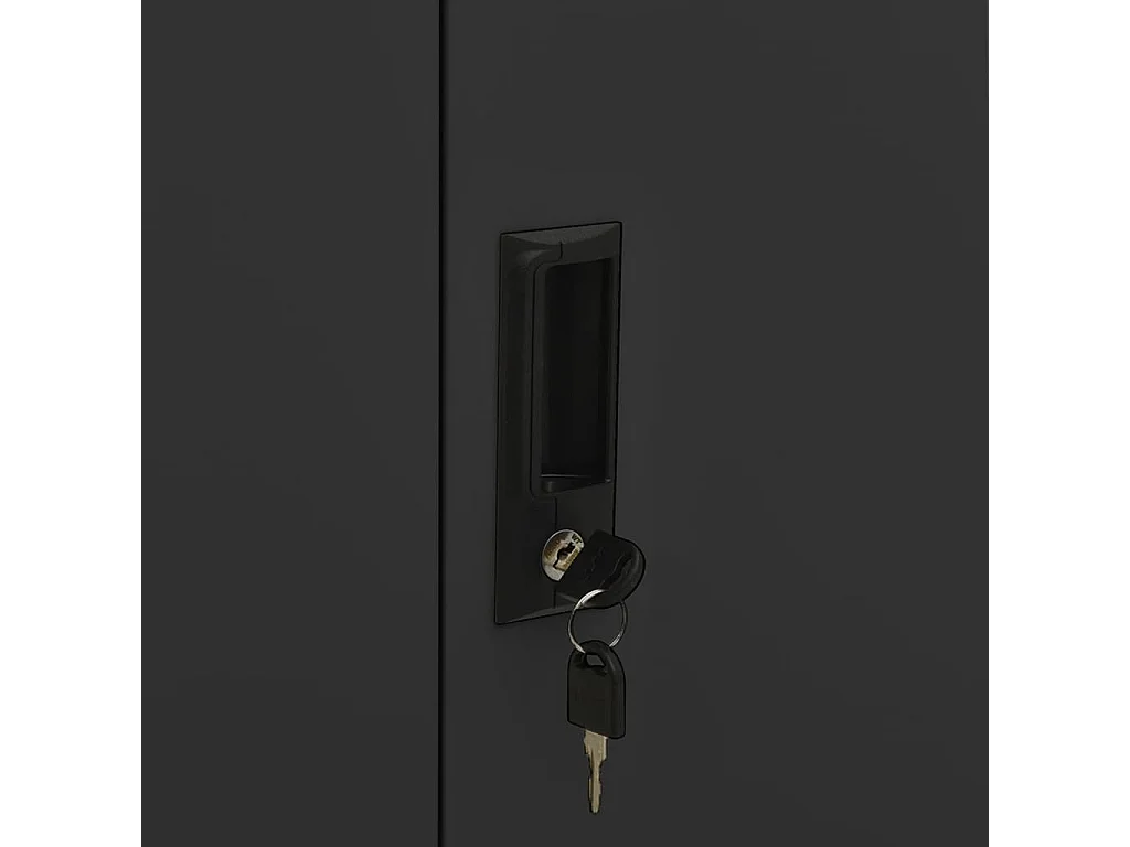 Armoire de bureau Anthracite 90x40x102 Acier 2