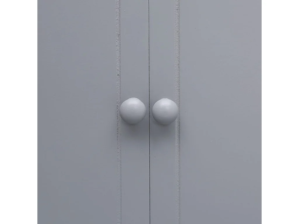 Armoire de salle de bain Gris 46x24x116 Bois de Paulownia