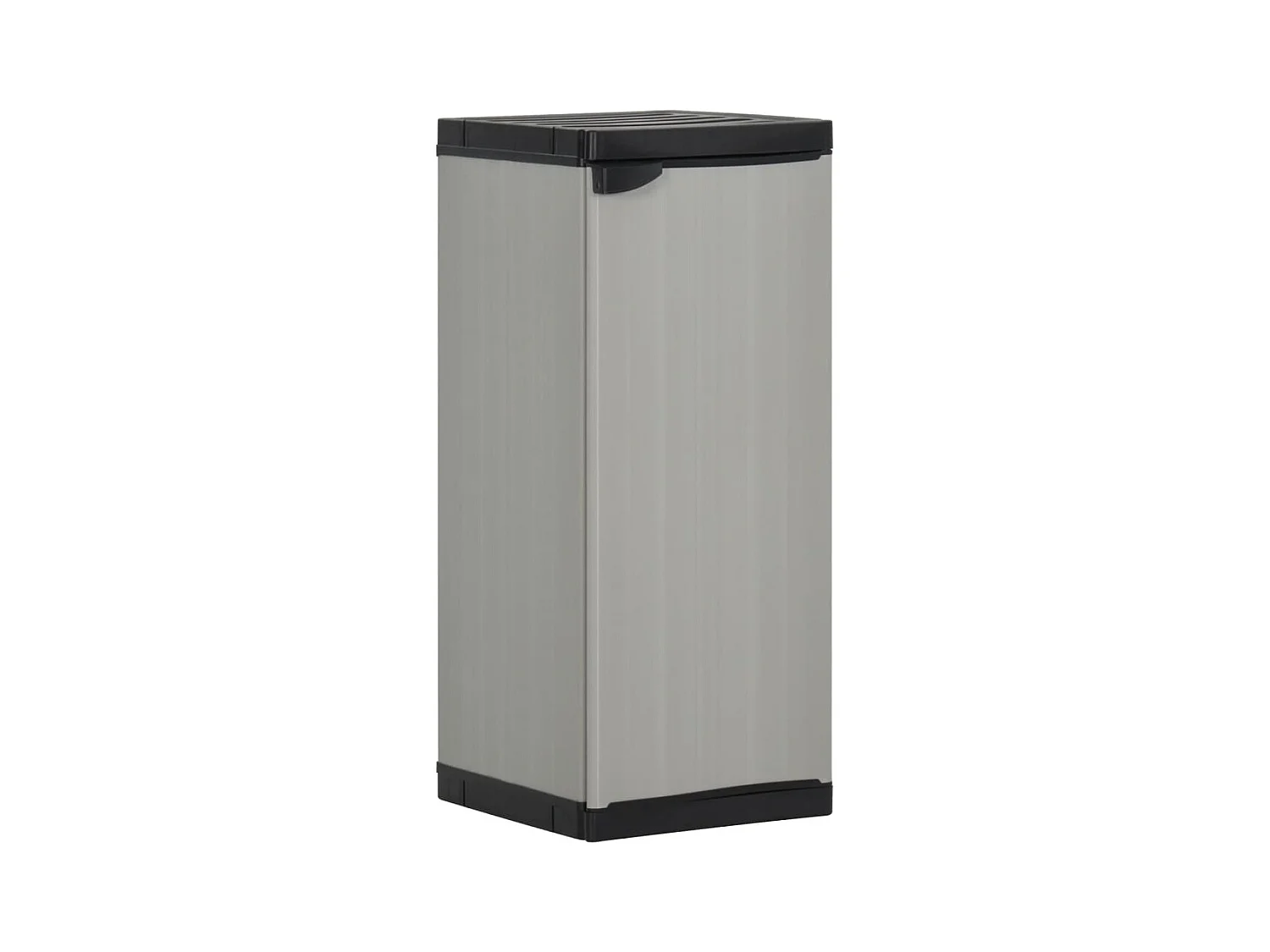 Armoire de rangement de jardin 1 étagère Gris-noir 35x40x85