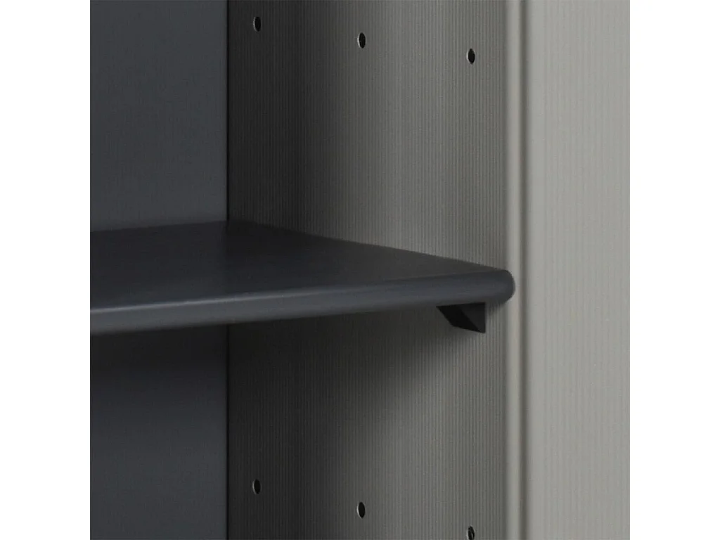 Armoire de rangement de jardin 1 étagère Gris-noir 35x40x85