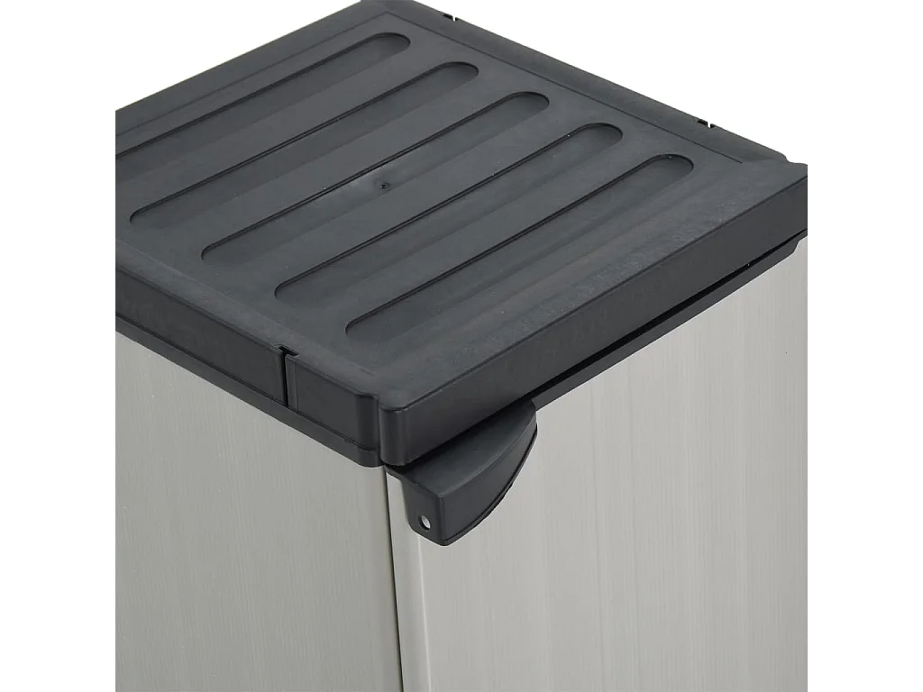 Armoire de rangement de jardin 1 étagère Gris-noir 35x40x85