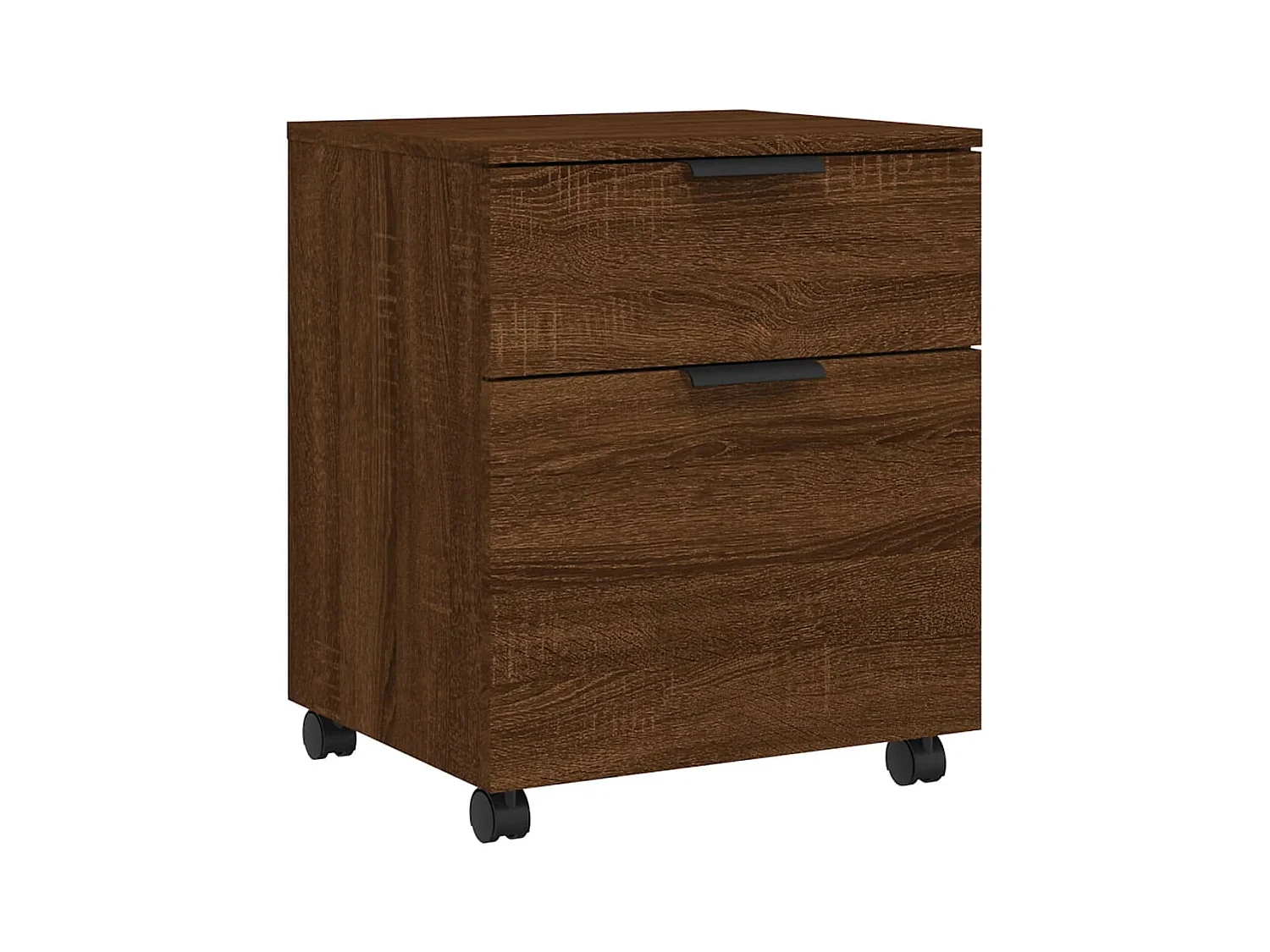 Classeur mobile avec roues Chêne marron 45x38x54 Bois
