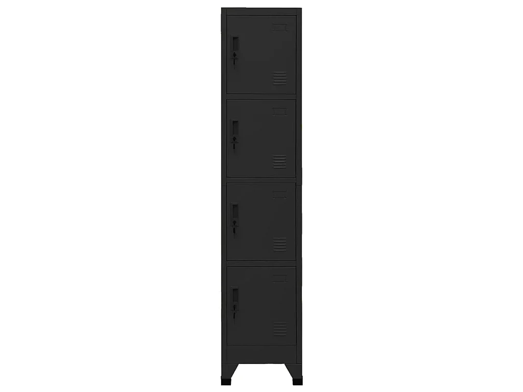 Armoire à casiers Noir 38x45x180 Acier