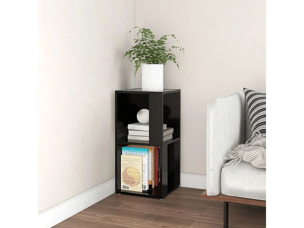 Armoire d'angle Noir 33x33x67 Kolia