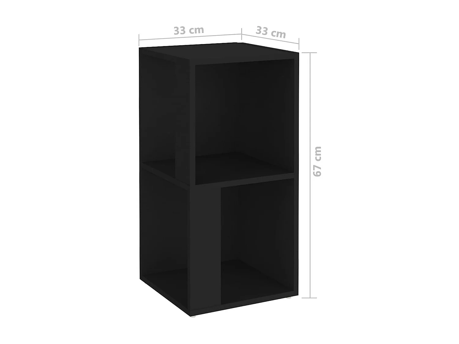 Armoire d'angle Noir 33x33x67 Kolia