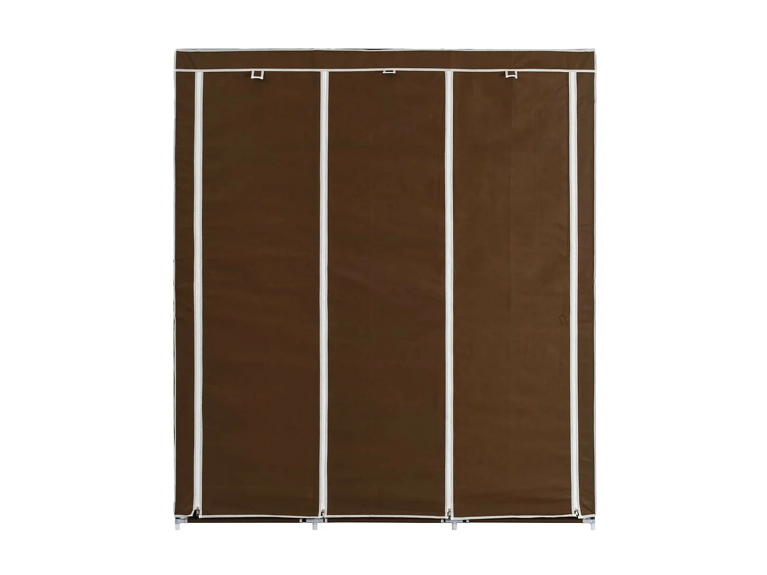 Armoire avec compartiments et barres Marron 150x45x175 Tissu