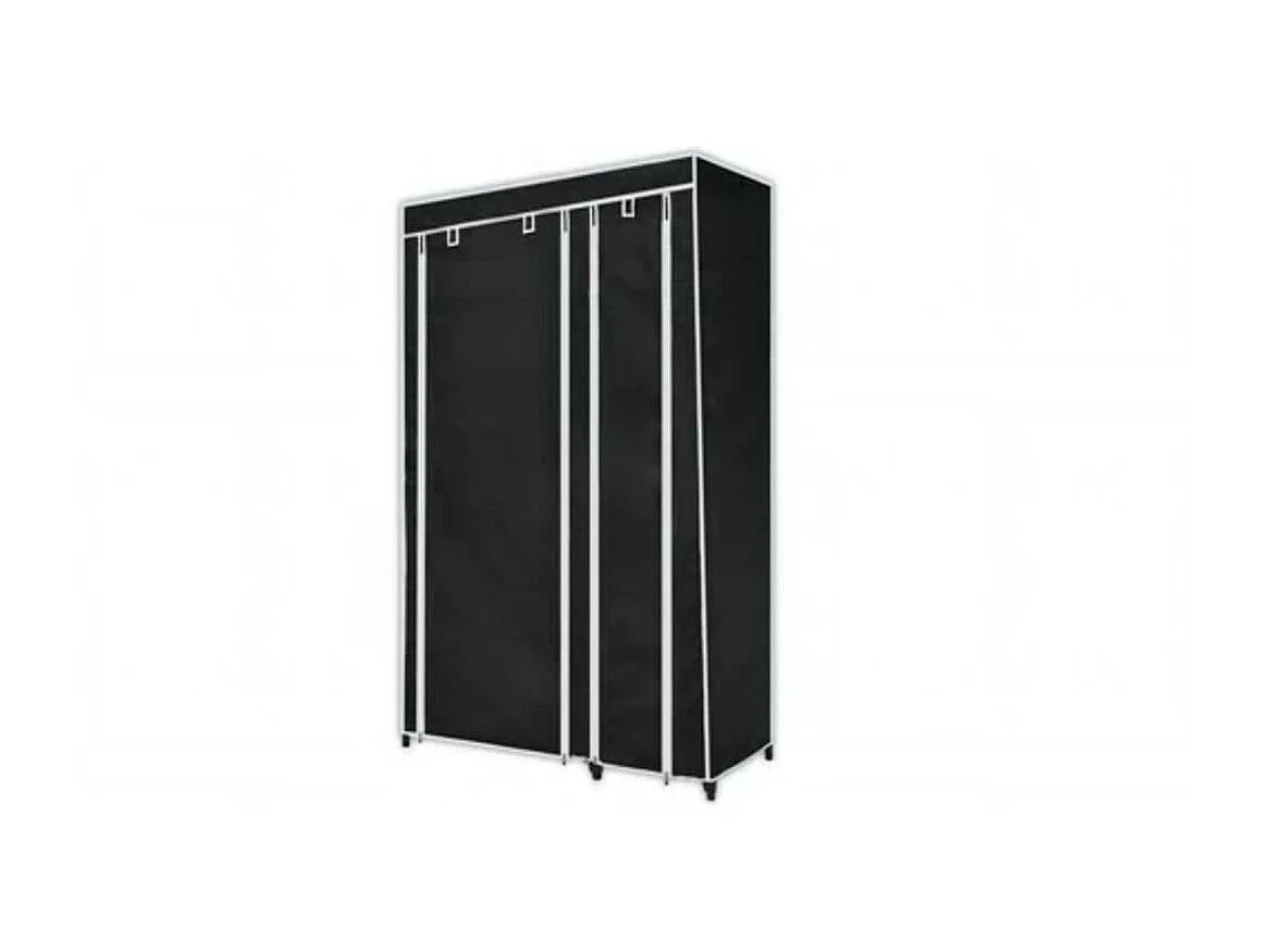 Garde-robe en tissu 2 pcs Noir
