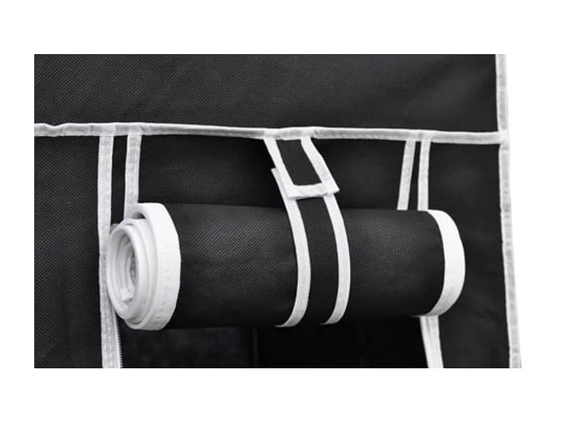 Garde-robe en tissu 2 pcs Noir