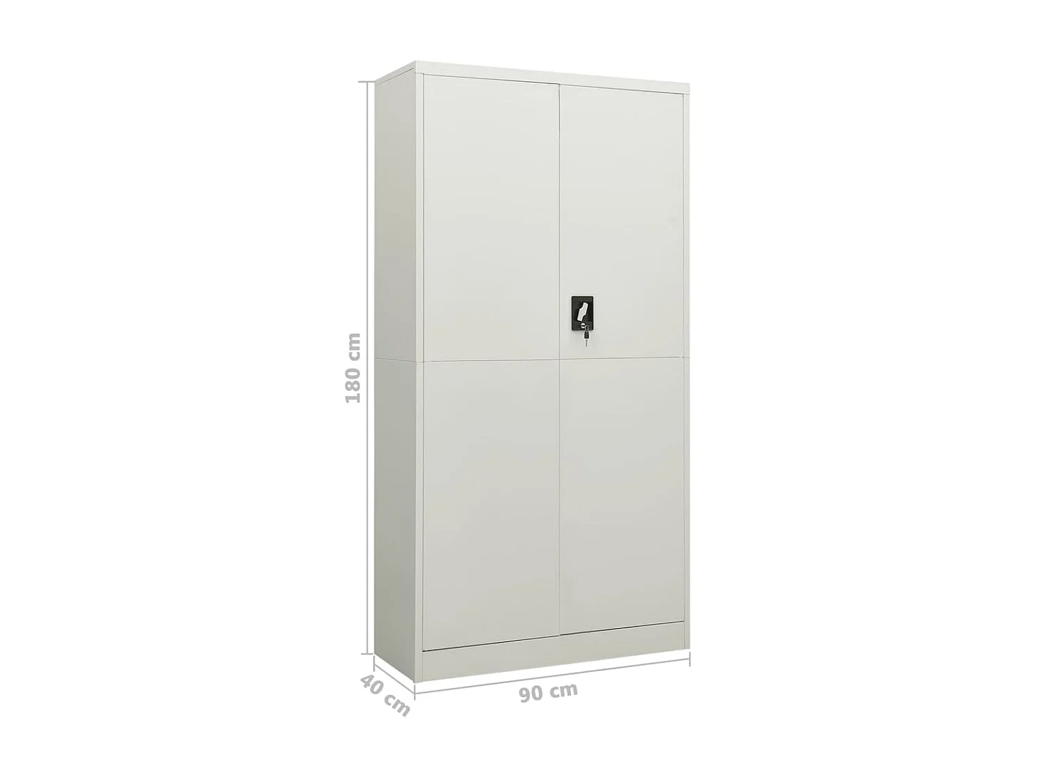 Armoire à casiers Gris clair 90x40x180 Acier
