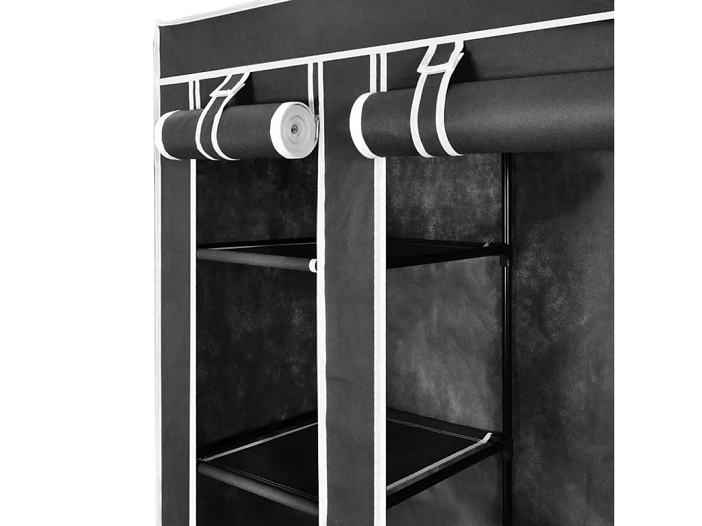 Armoire avec compartiments et tiges 45 x 150x176 Noir