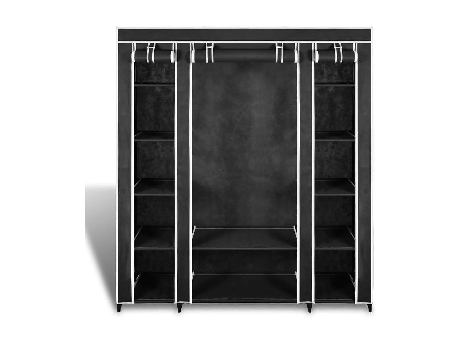 Armoire avec compartiments et tiges 45 x 150x176 Noir