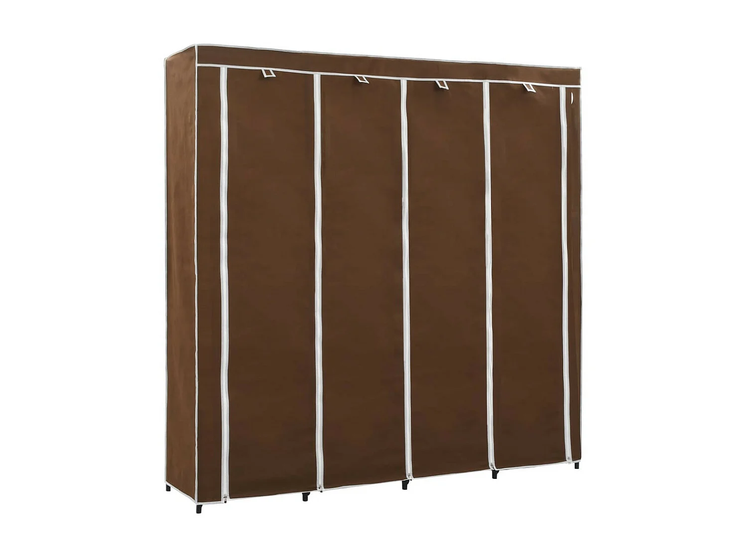 Garde-robe avec 4 compartiments Marron 175x45x170