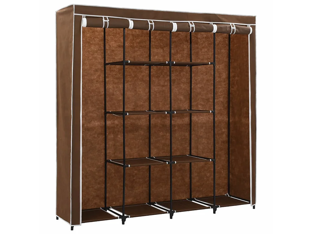 Garde-robe avec 4 compartiments Marron 175x45x170