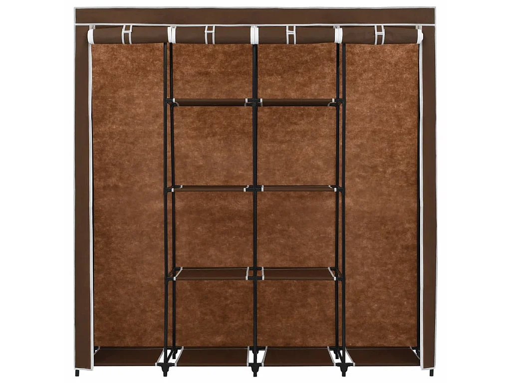 Garde-robe avec 4 compartiments Marron 175x45x170