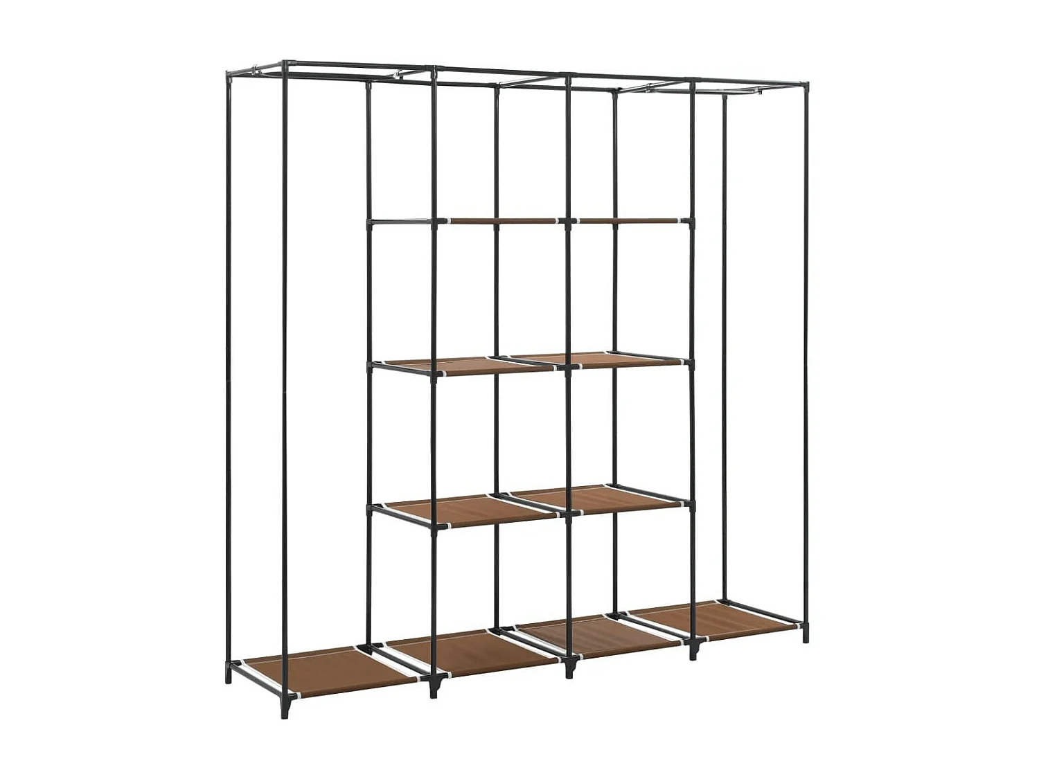 Garde-robe avec 4 compartiments Marron 175x45x170