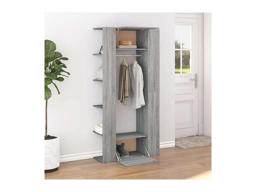 Armoires de couloir 2 pcs Sonoma gris Bois d'ingénierie