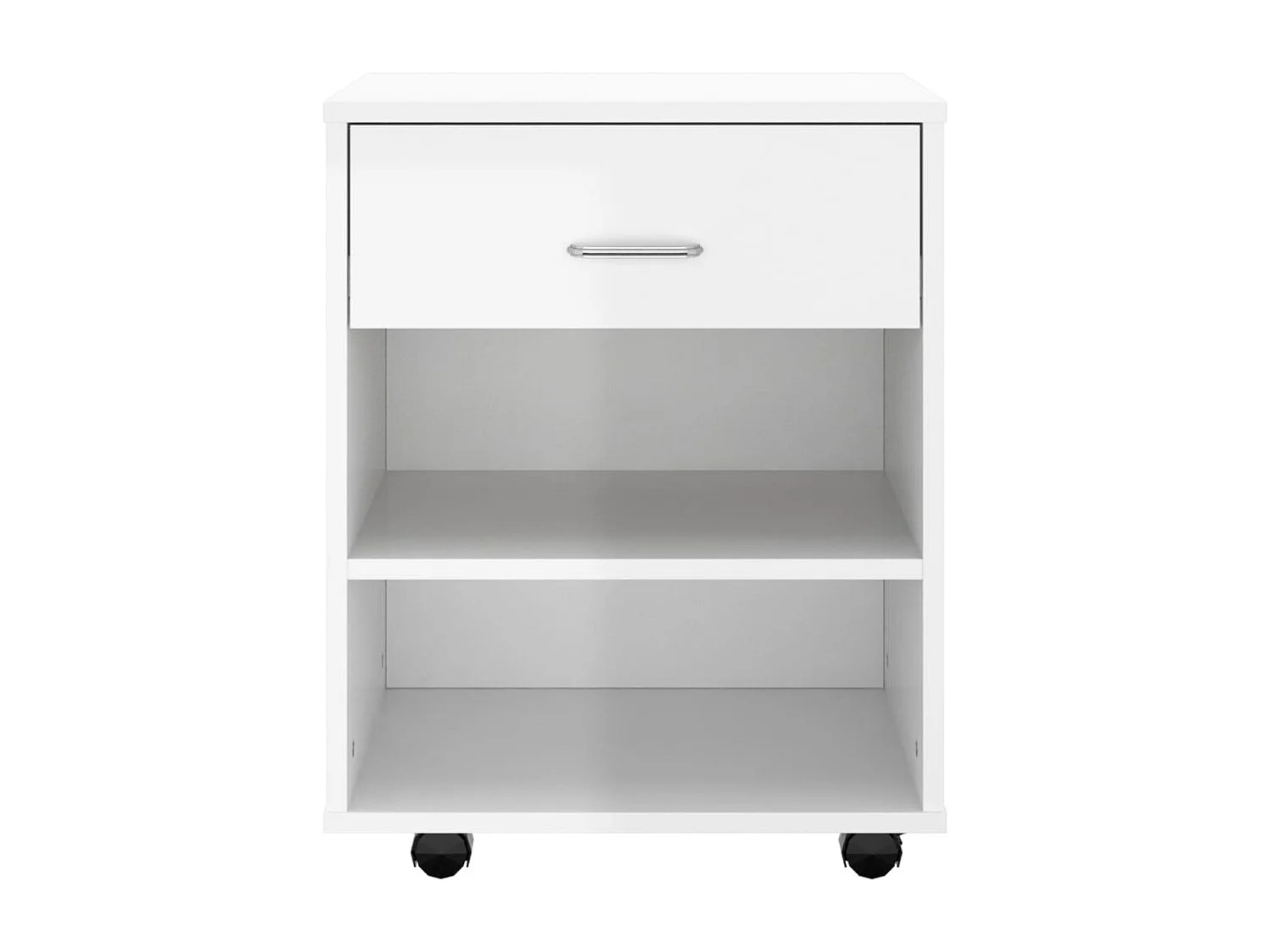 Armoire à roulettes Blanc brillant 46x36x59