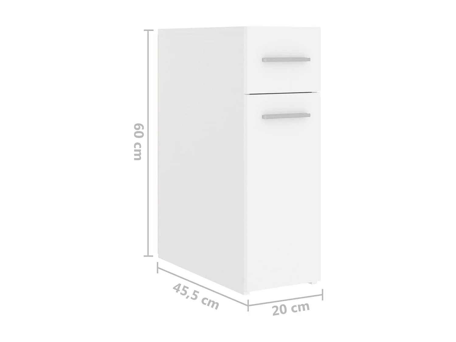 Armoire d'apothicaire Blanc 20x45,5x60