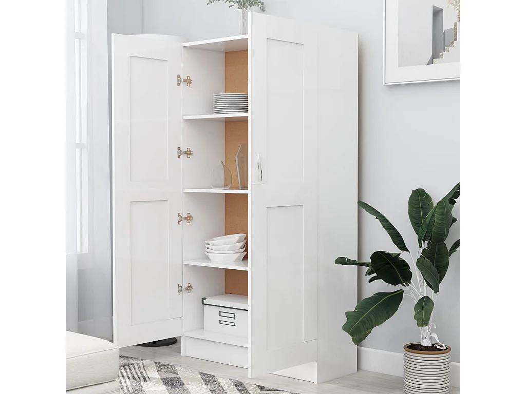 Armoire de rangement Blanc 82,5x30,5x150
