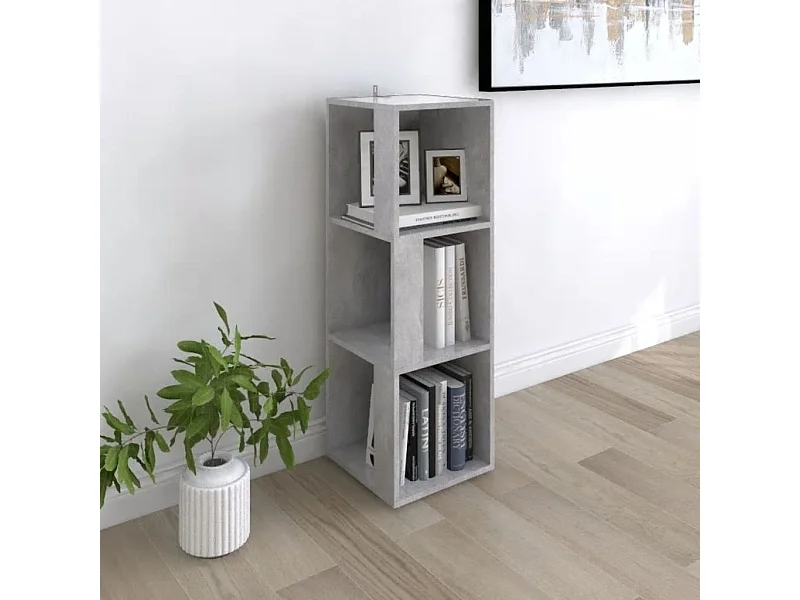 Armoire d'angle Gris béton 33x33x100