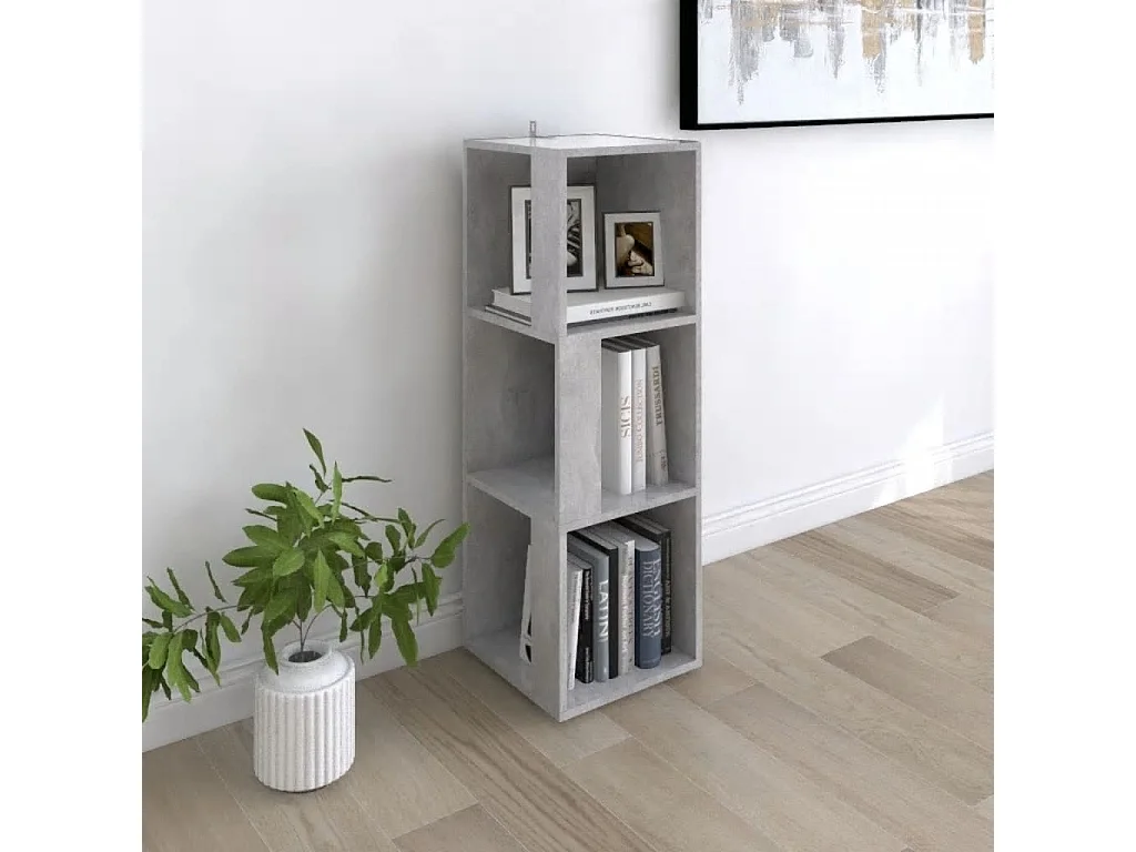 Armoire d'angle Gris béton 33x33x100