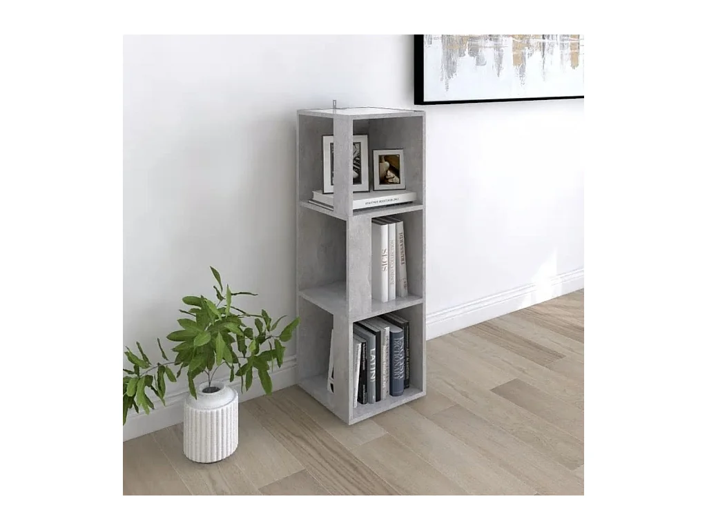 Armoire d'angle Gris béton 33x33x100