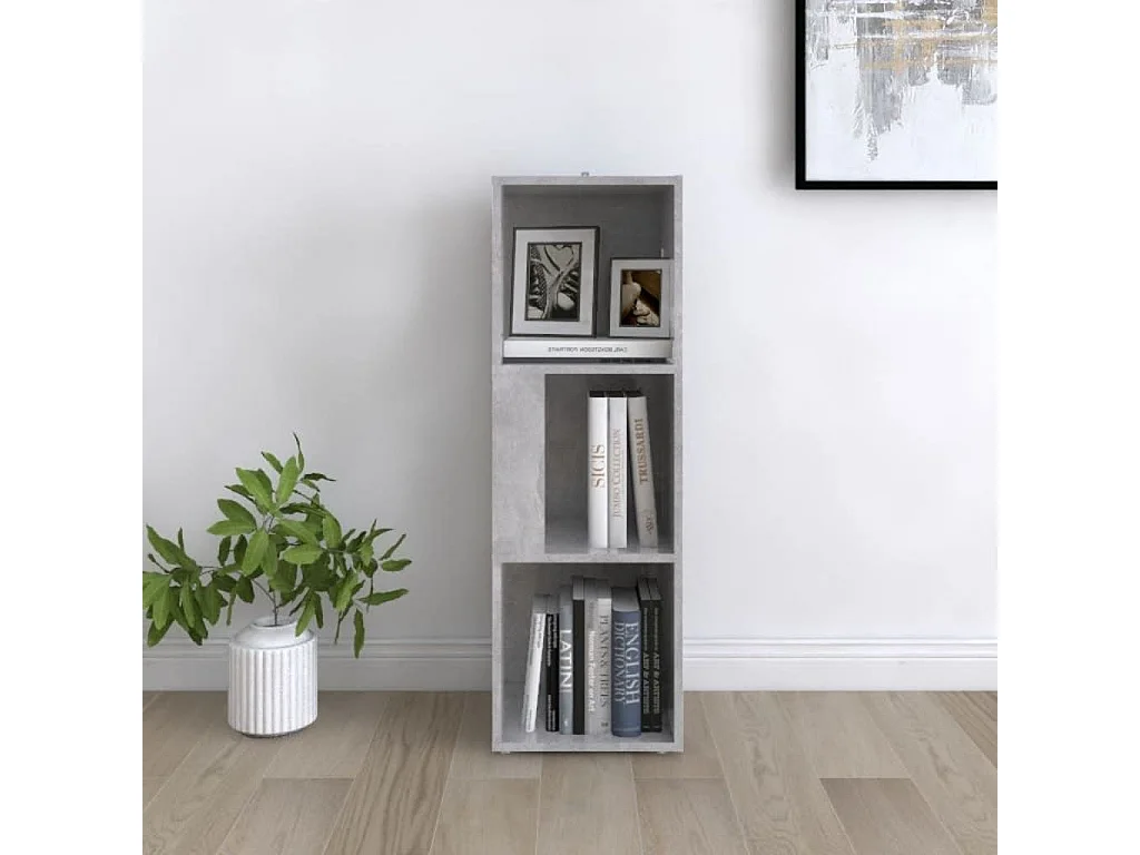 Armoire d'angle Gris béton 33x33x100