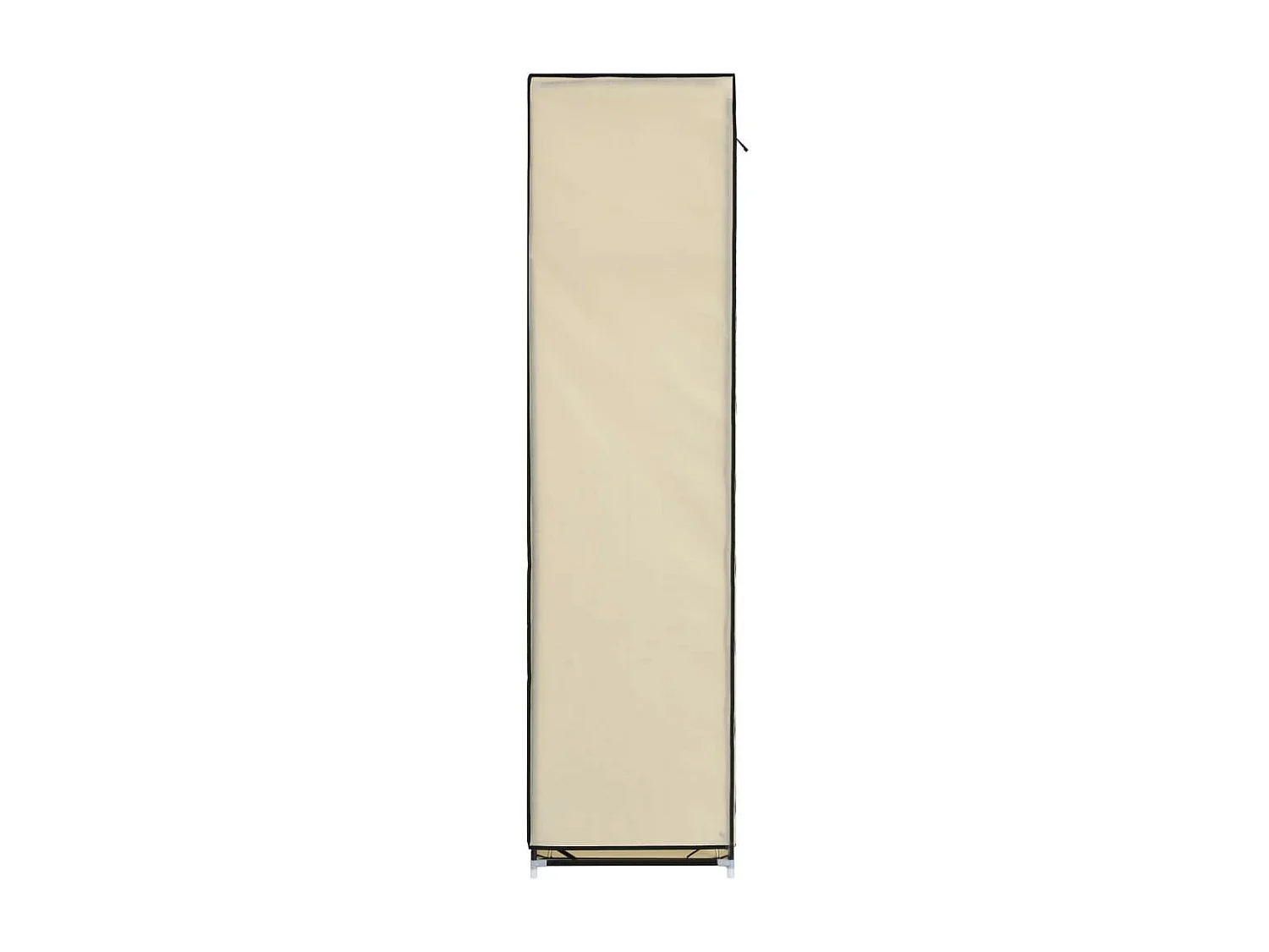 Armoire avec compartiments et barres Crème 150x45x175 Tissu
