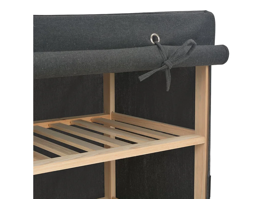 Garde-robe Gris 200 x 40x170 Tissu