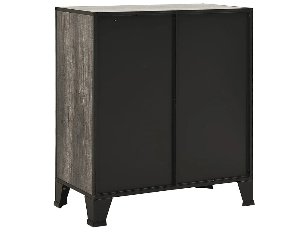 Armoire de rangement Gris 72x36x82 Métal et MDF