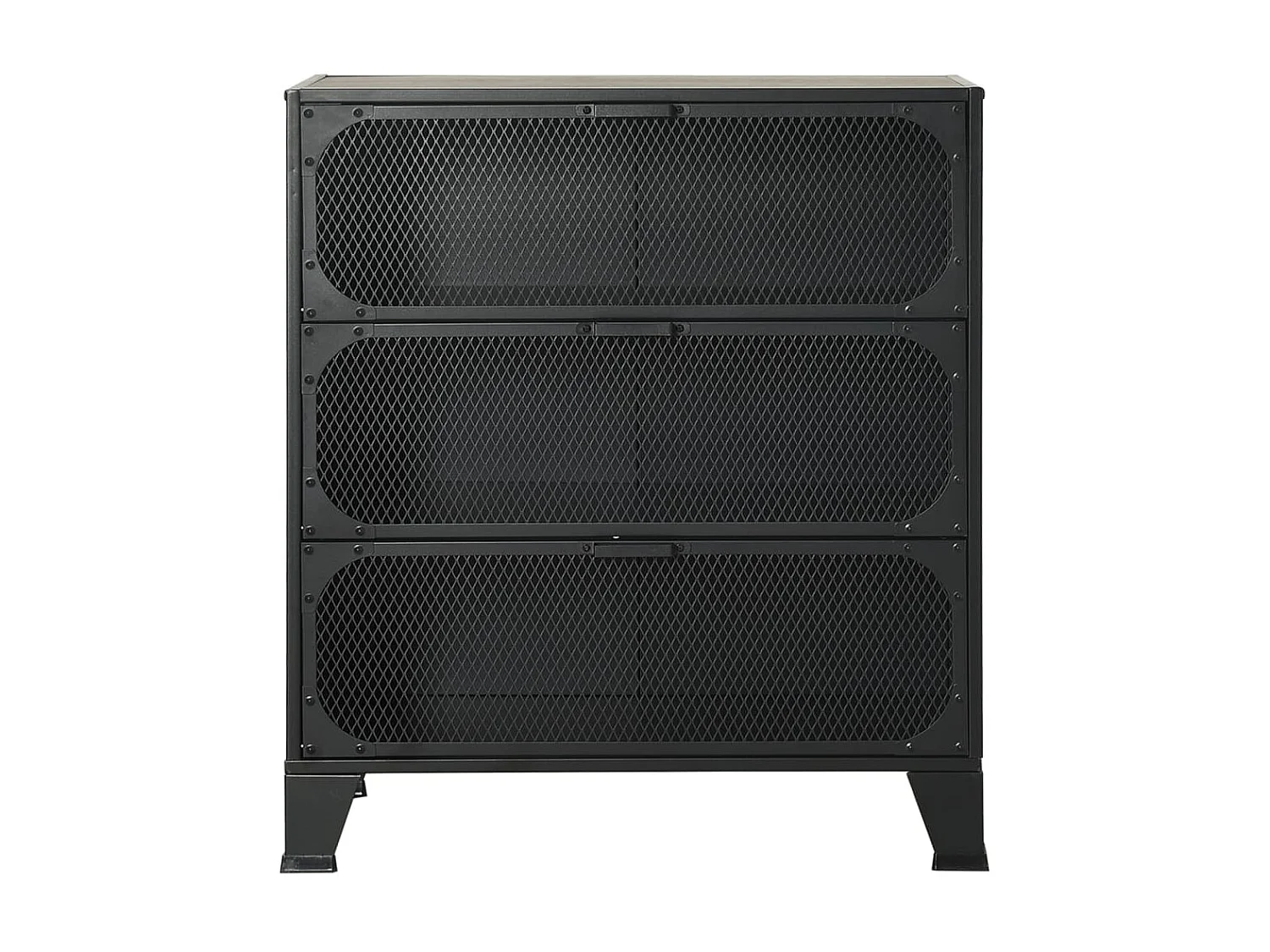 Armoire de rangement Gris 72x36x82 Métal et MDF