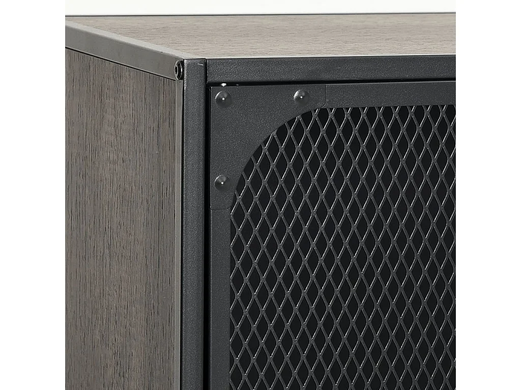 Armoire de rangement Gris 72x36x82 Métal et MDF