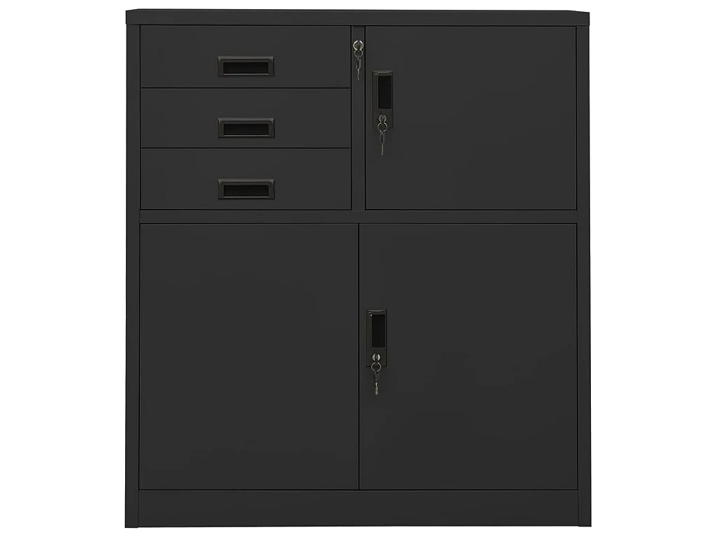 Armoire de bureau Anthracite 90x40x102 Acier