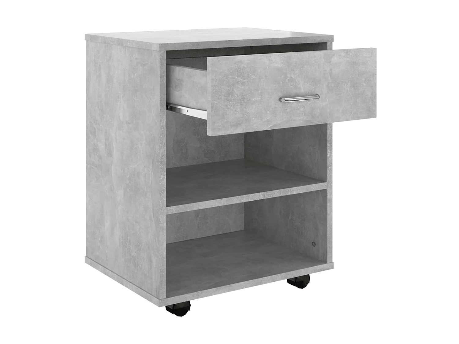 Armoire à roulettes Gris béton 46x36x59