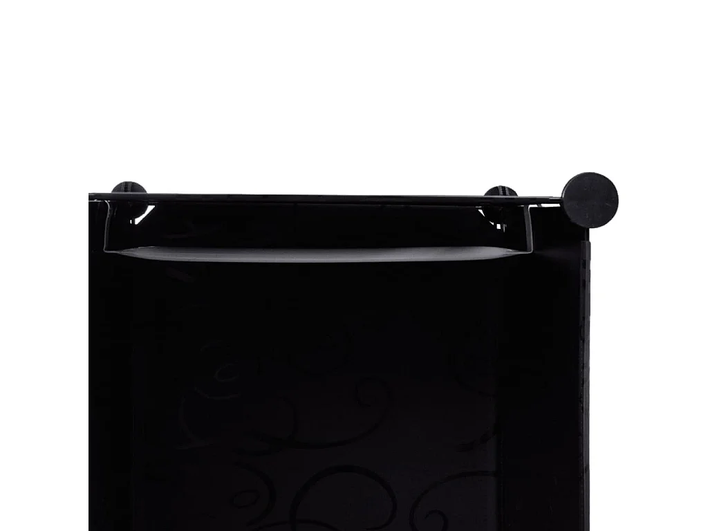 Armoire modulaire 9 compartiments Noir et blanc 37 x 115x150