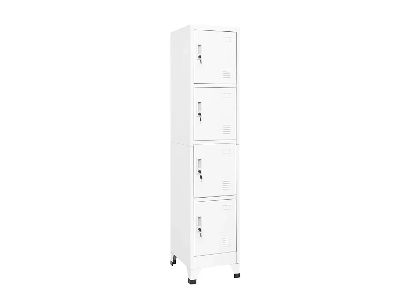 Armoire à casiers Blanc 38x45x180 Acier