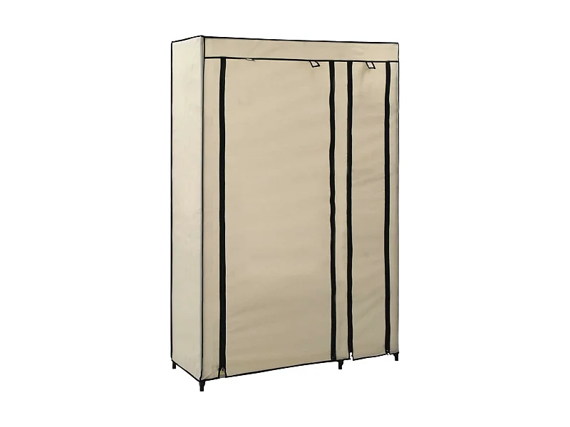 Garde-robe pliable Crème 110x45x175 Tissu