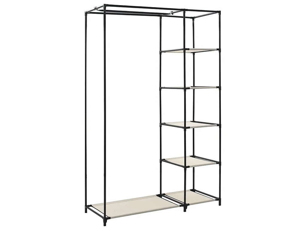 Garde-robe pliable Crème 110x45x175 Tissu