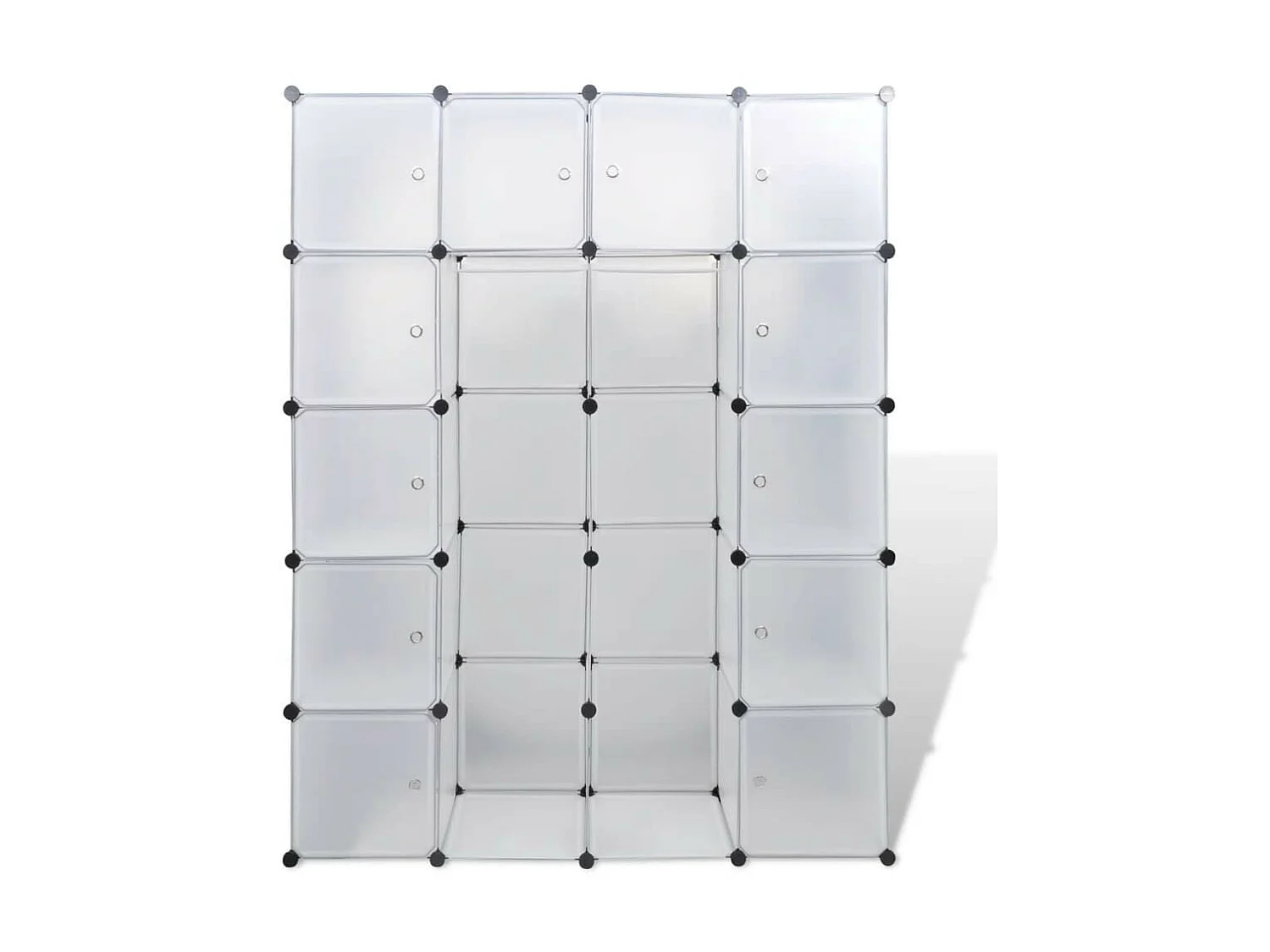 Cabinet modulable avec 14 compartiments blanc 37x146x180,5